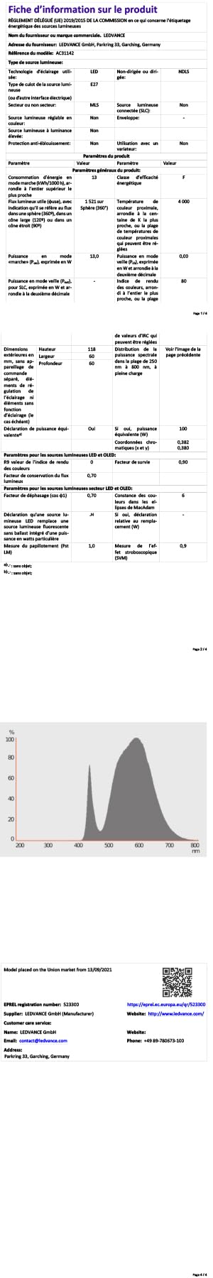 Osram LED Base Classic A Lampada, a Forma di Lampadina con Attacco E27, non dimmerabile, Sostituisce 100 watt, Opaca, Bianco Freddo, 4000 Kelvin, Confezione da 3 - 5