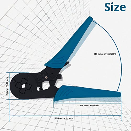 Wovier Crimper Plier Hsc8 16-4 Self-Adjustable Crimping Tools Used For 6.0-16.0Mm2 (Awg10-5) Cable End-Sleeves #TOP2