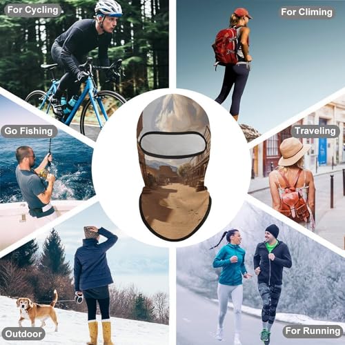 Balaclava para hombre, máscara para esquí y ciclismo, protector facial multifuncional para invierno miniatura 6