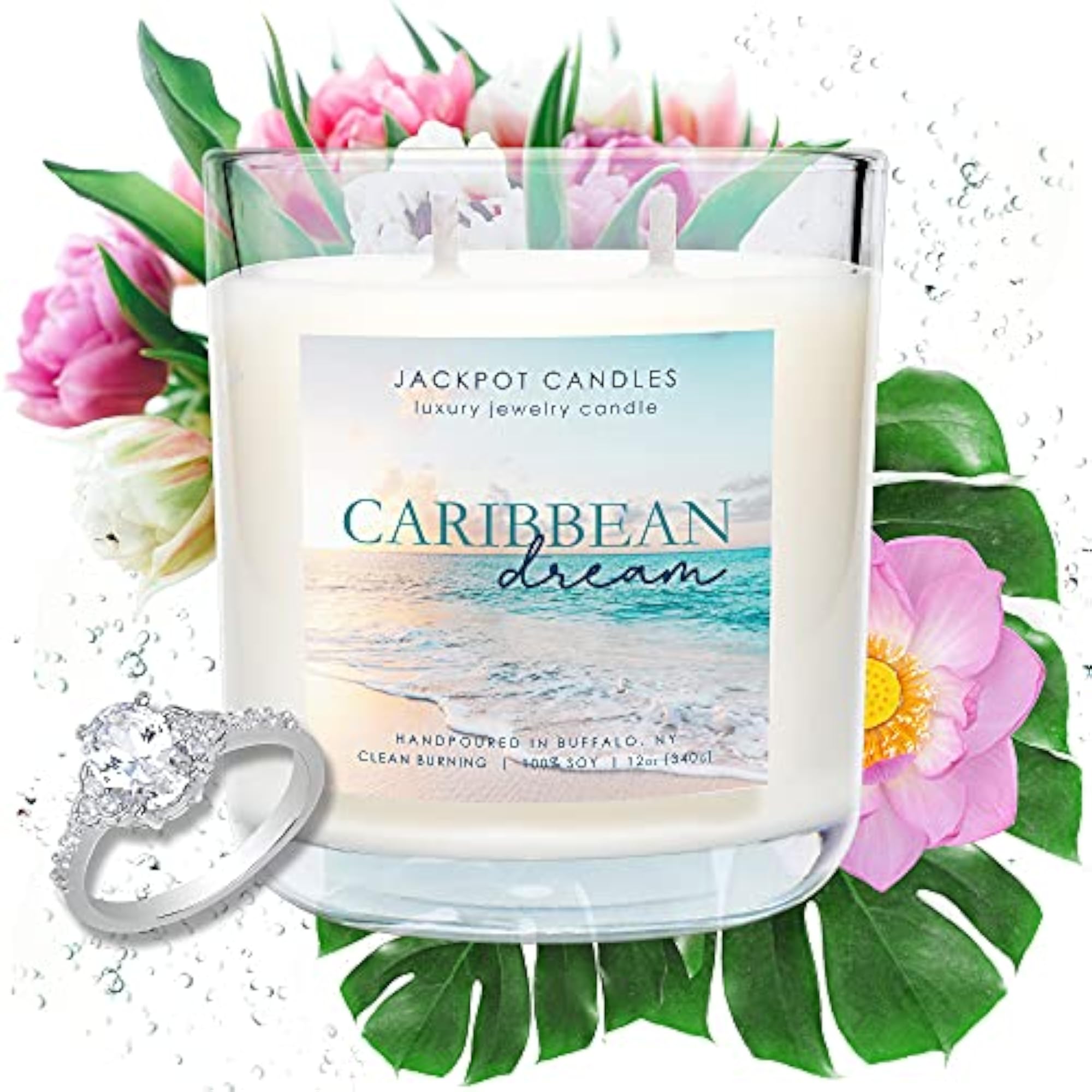 Caribbean Dream Candle with Ring Inside