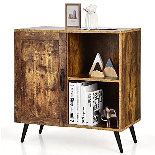 COSTWAY Vintage Sideboard mit 5 Fächern, Kommode mit 2 verstellbarem...