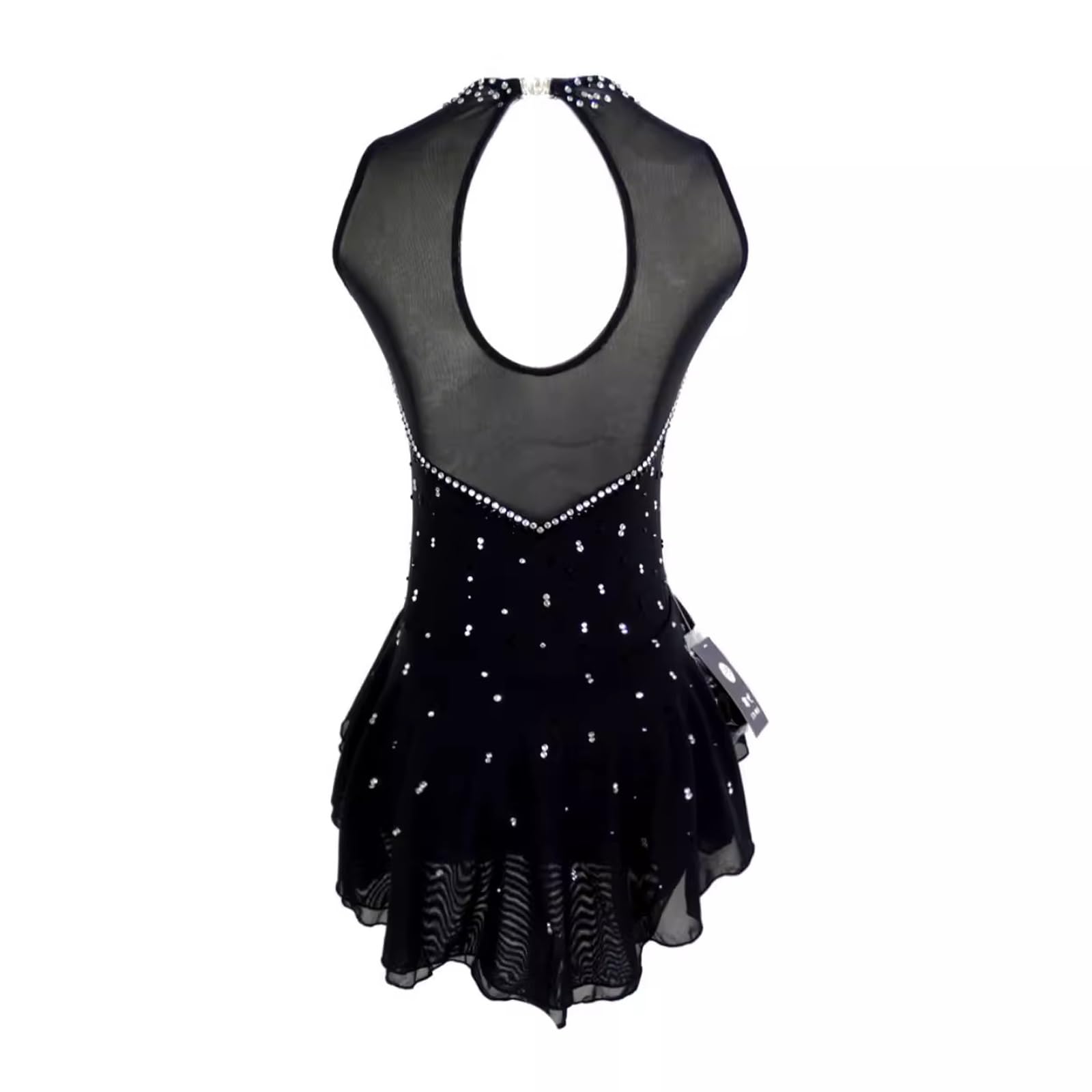 Mädchen Eiskunstlauf Kleid Glitzer Ballettanzug Body Mit Strass Wettbewerb Tanzkleid Gymnastik Dancewear