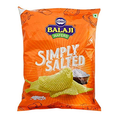 Balaji Simply Salted (salted potato chips) - 150g - (pack of 4)