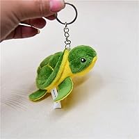 Vista 7 de 2 piezas de lindo llavero de tortuga marina de peluche mini tortuga colgante de dibujos animados muñeca de peluche para bolsa de regalo