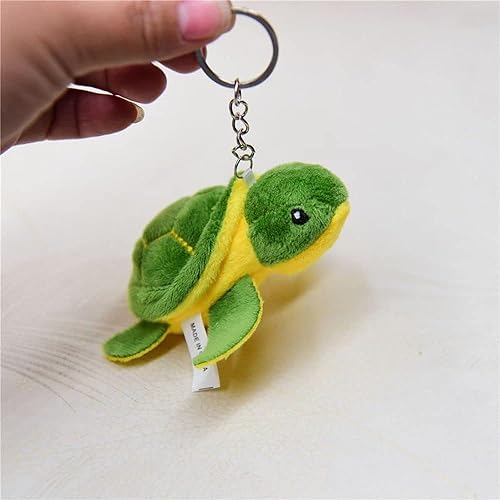 Miniatura 7 de 2 piezas de lindo llavero de tortuga marina de peluche mini tortuga colgante de dibujos animados muñeca de peluche para bolsa de regalo de