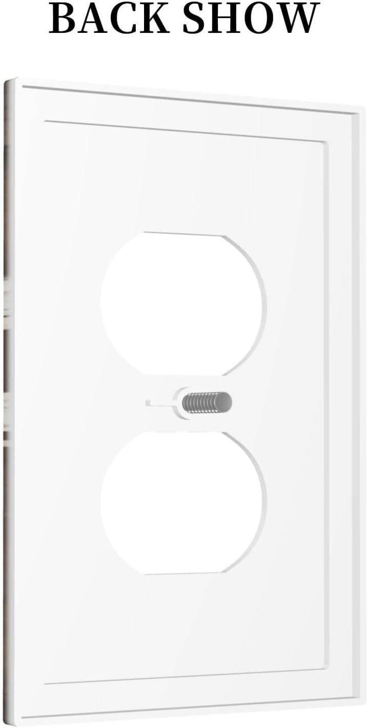 Rustic Daisy Light Switch Cover Wall Plate Duplex Outlet Brown Barn Door Flower Decorative Outlet Covers Electrical Faceplate Switch Plates For Bathroom Kitchen Home