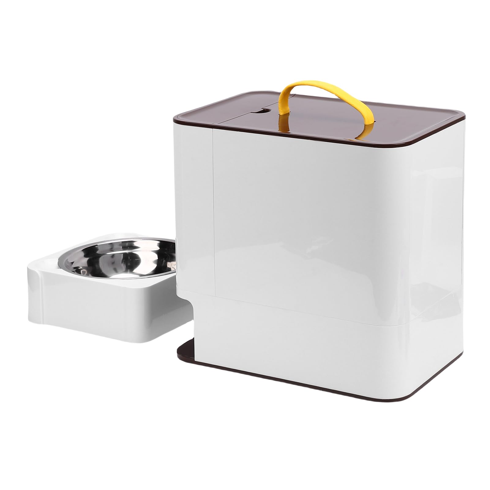 Distributore Automatico di Cibo per Cani Gatti Organizzatore di Snack di Grande capacità Alimentatore Automatico Temporizzato per Animali Domestici per Viaggi all'Aperto in (Marrone Scuro)