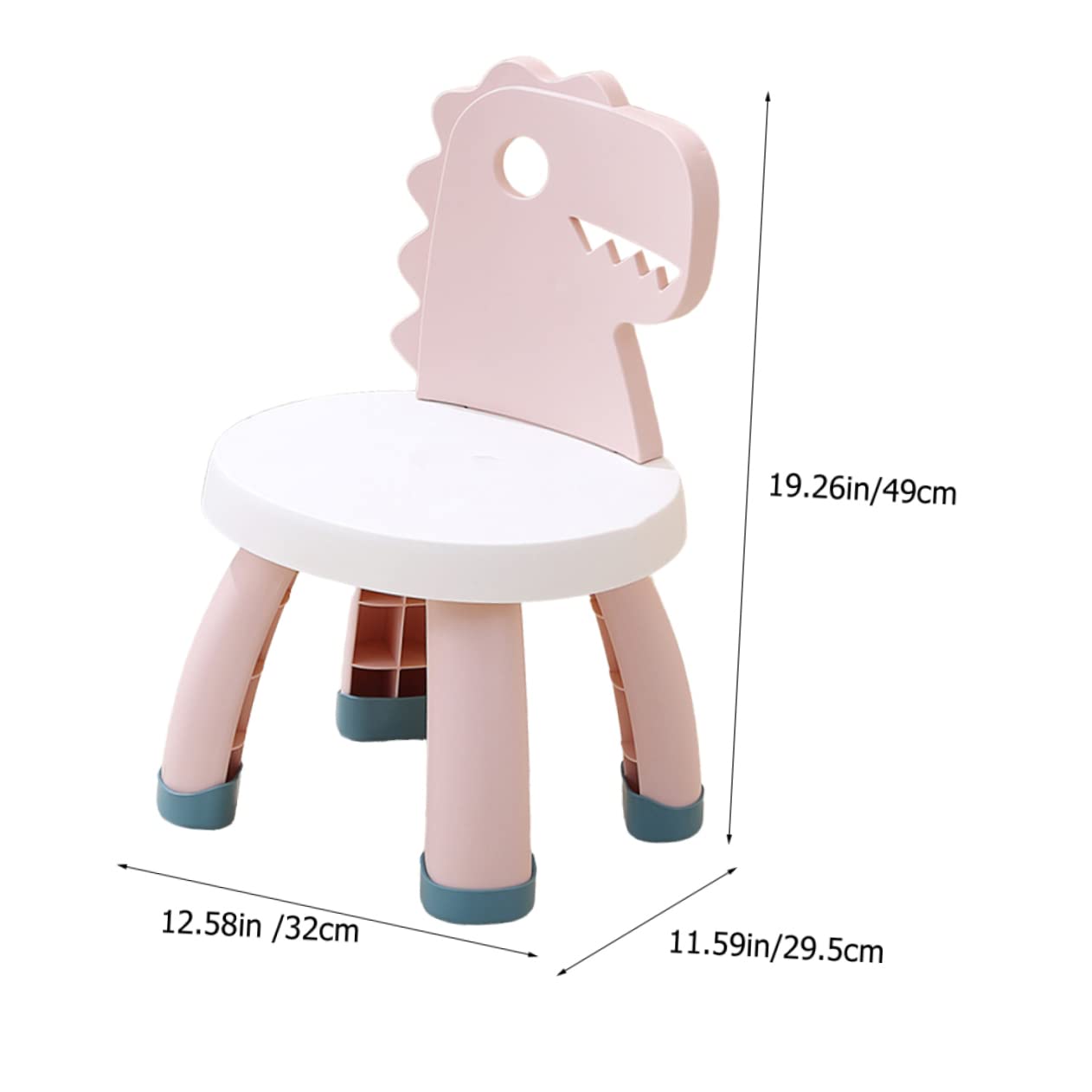PRETYZOOM Plastic Boys and Girls Chair Boys and Girls Cartoon Dinosaur Back Lightweight Home Classroom Use