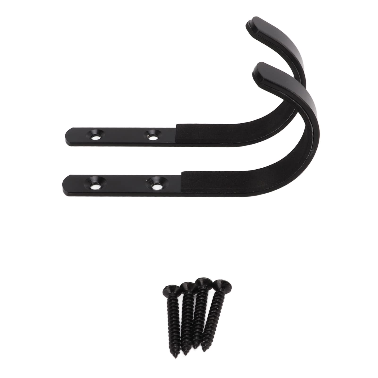 KIMISS Perchas de Montaje en la Pared, Colgadores de Estante Almacenamiento Acero Inoxidable 2 Piezas, Soportes Armas Pulidas Apagadas J Hook para Tiro con Caza Ry Black Ry