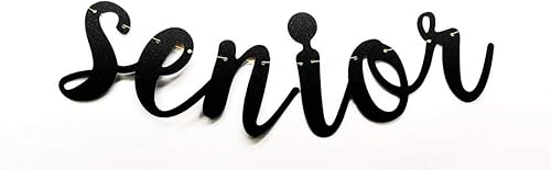 Paity Banderín negro para personas mayores con purpurina para fiesta de graduación