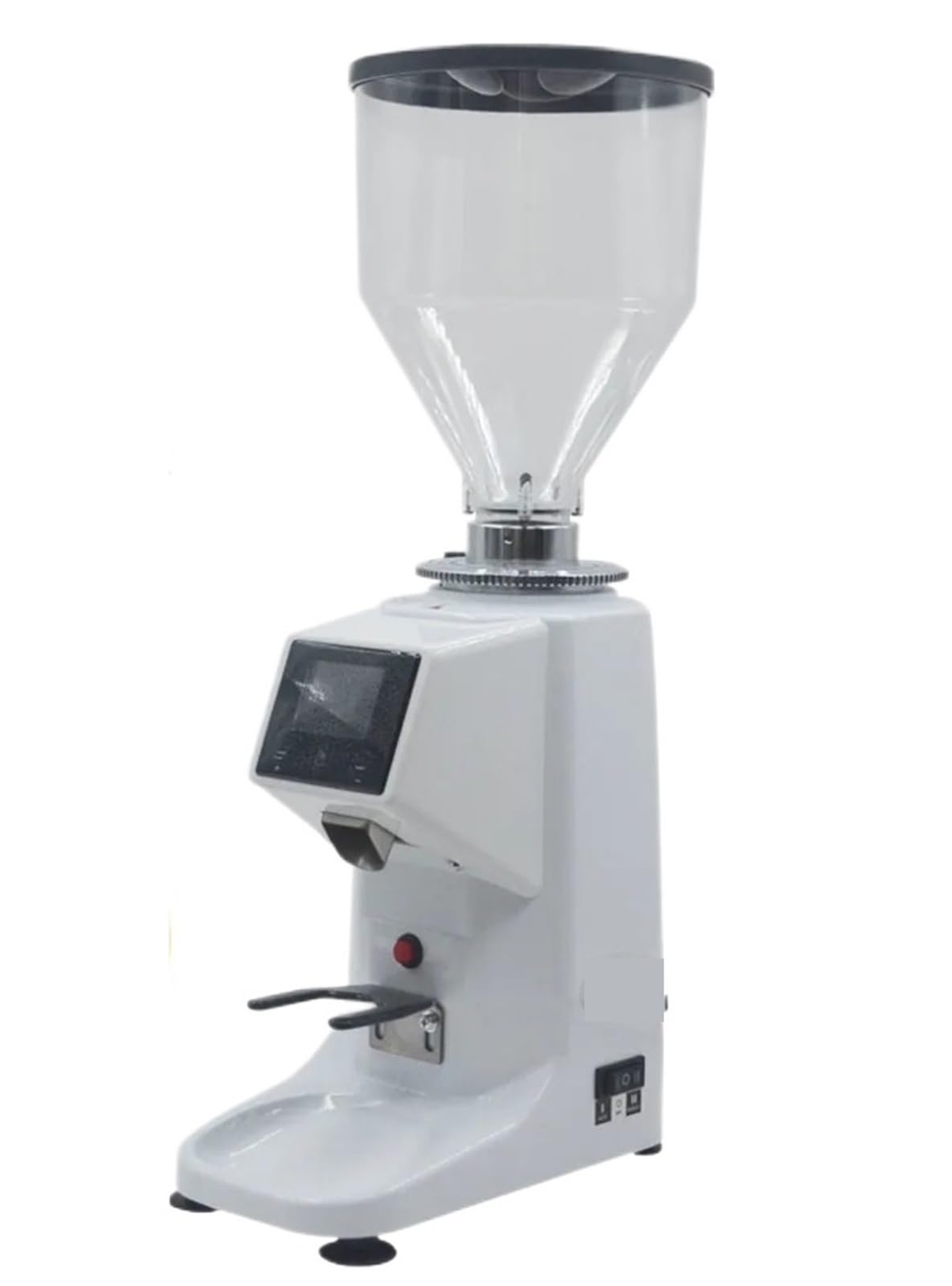 Szlifierka elektryczna, Elektryczny młynek do kawy 200W Młynek Espresso Płaski kamień młynka Panel dotykowy Ekspres 750g(Wit)