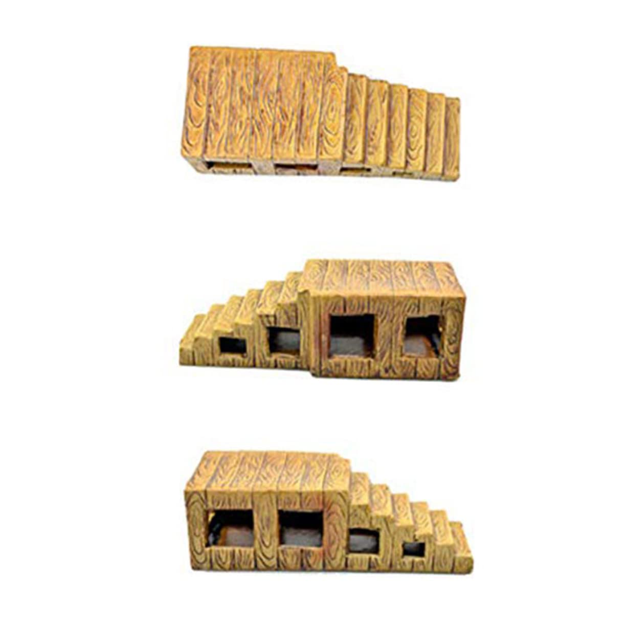 Plataforma de Cerámica para Tortugas de Agua Escalera Decoración Terrario, Adecuada para Acuarios y Contenedores, Resistente y Ecológica para Reptiles