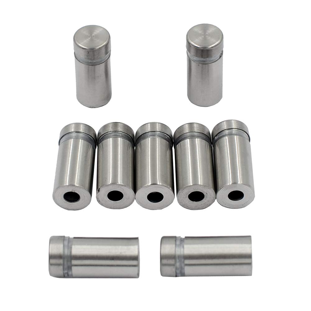 DGOL 20pcs Stainless Steel Art Frame Advertising Glass Standoff Clamp Screw Nails 1/2 inch x 1 inch-image-35