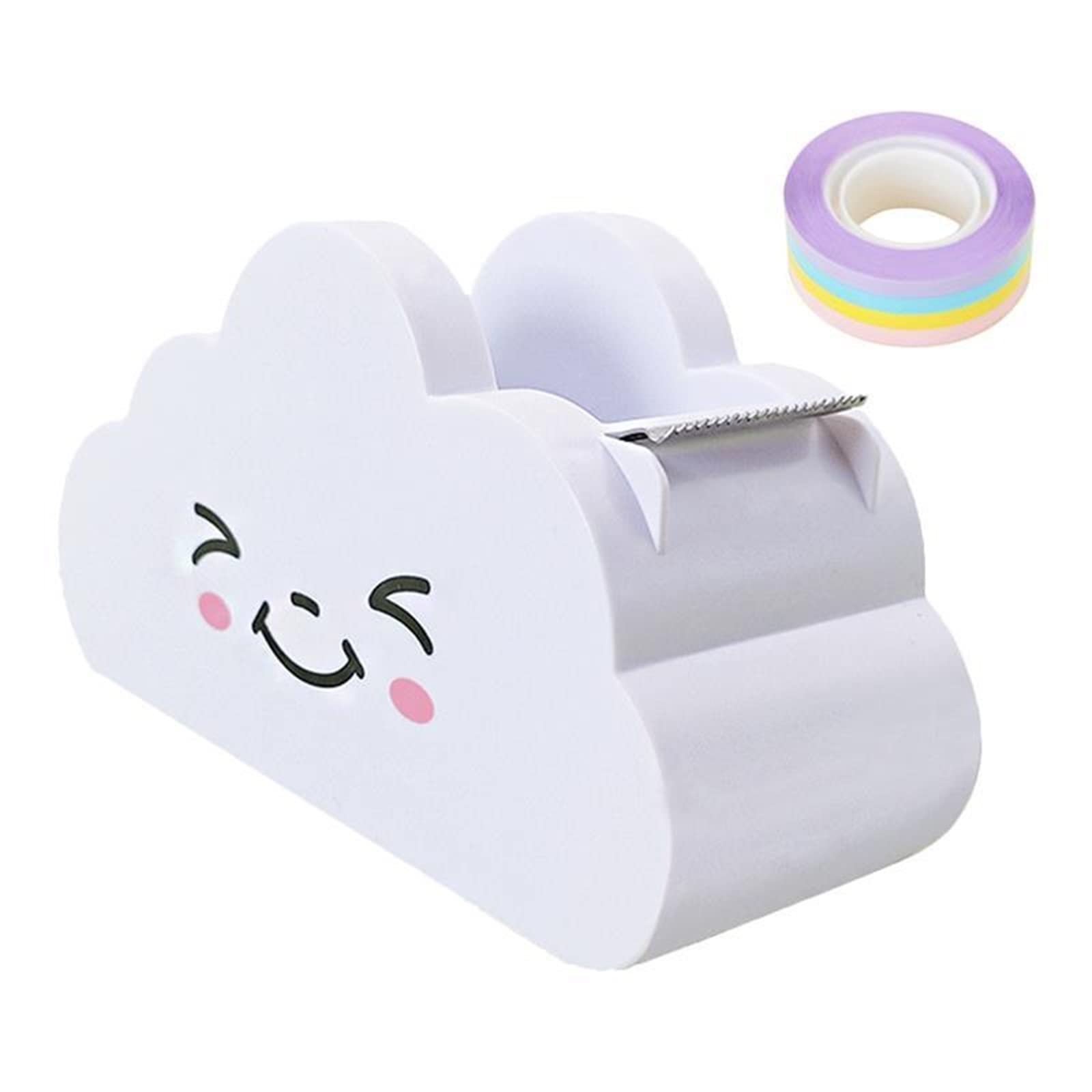 JINGYAN Dozowniki taśmy biurowej Rainbow Tape Dispenser With Washi Paper Cutter Dispensers For Home Office School Adhesive Scrapbook Tool