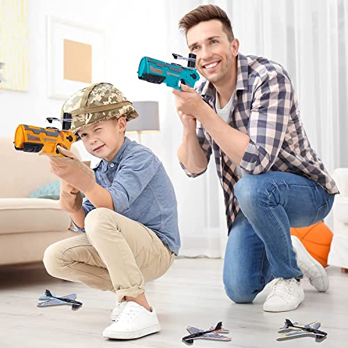 Image of Magicwand One Click Ejection Catapult Foam Plane Launcher Gun Toy For Kids【3 Yrs & Up】【Colors as Per Stock】【Pack of 2 Plane Guns】