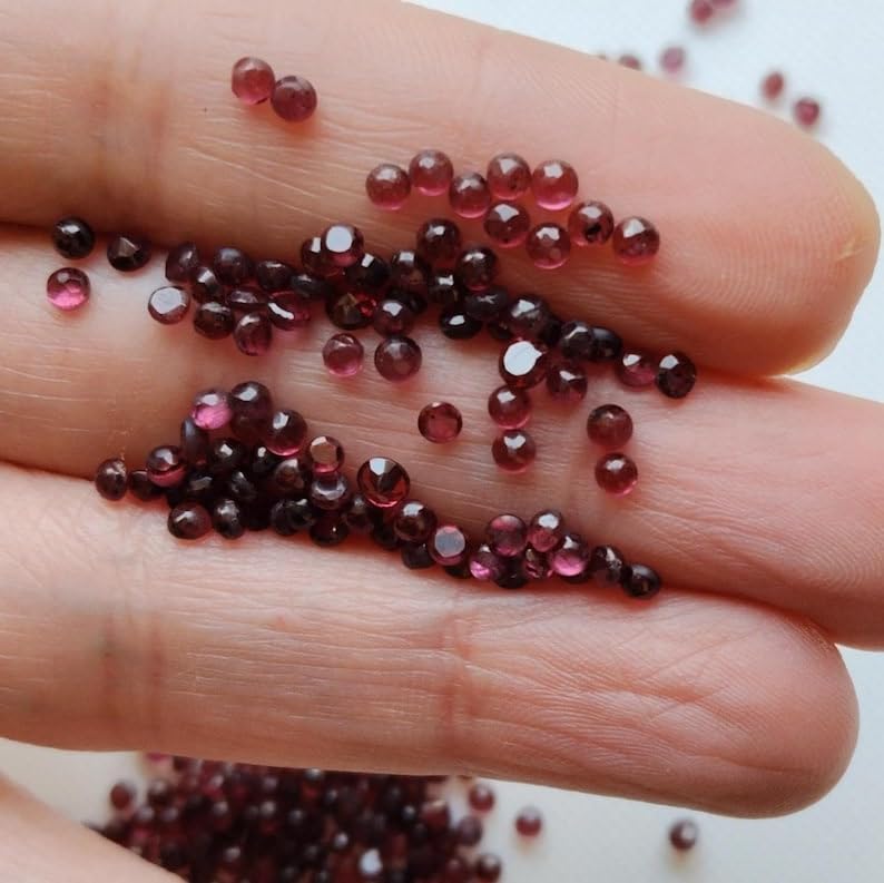 Grenat rose pour bijoux de luxe, pierres précieuses à facettes