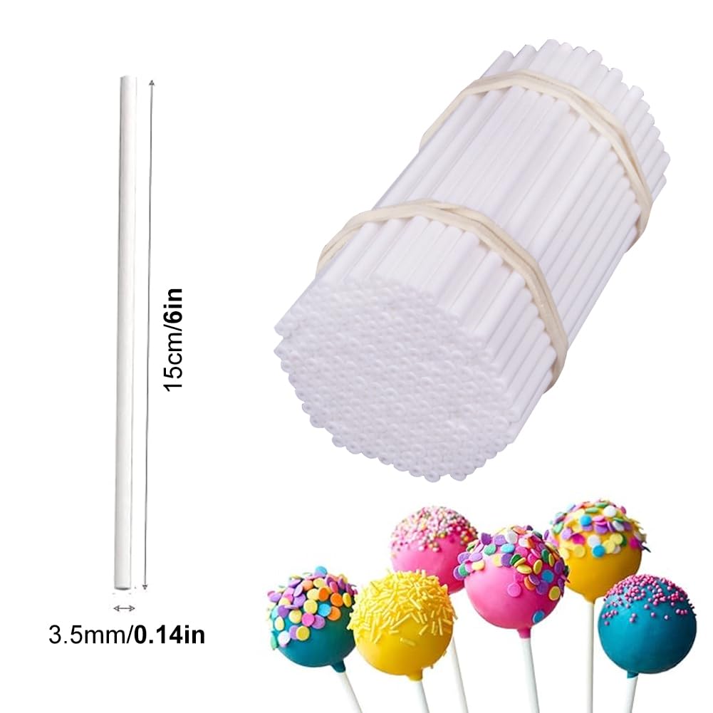 Cakepop-Stiele Aus Acryl – 100 Stück, Transparent, 20 Cm X 3 Mm, Wiederverwendbar