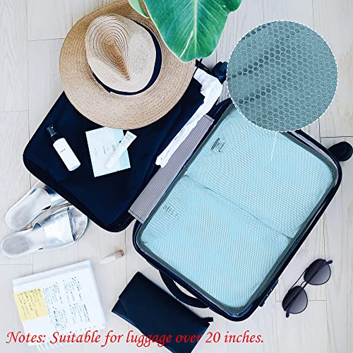 Packing Cubes Set, 2 Pcs Packing Organizers Set for Suitcases (Grey blue)4
