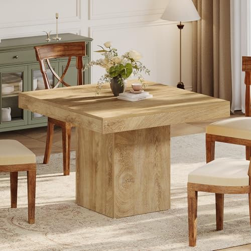 Tribesigns 39-Inch Square Dining Table for 4, Farmhouse Small Kitchen