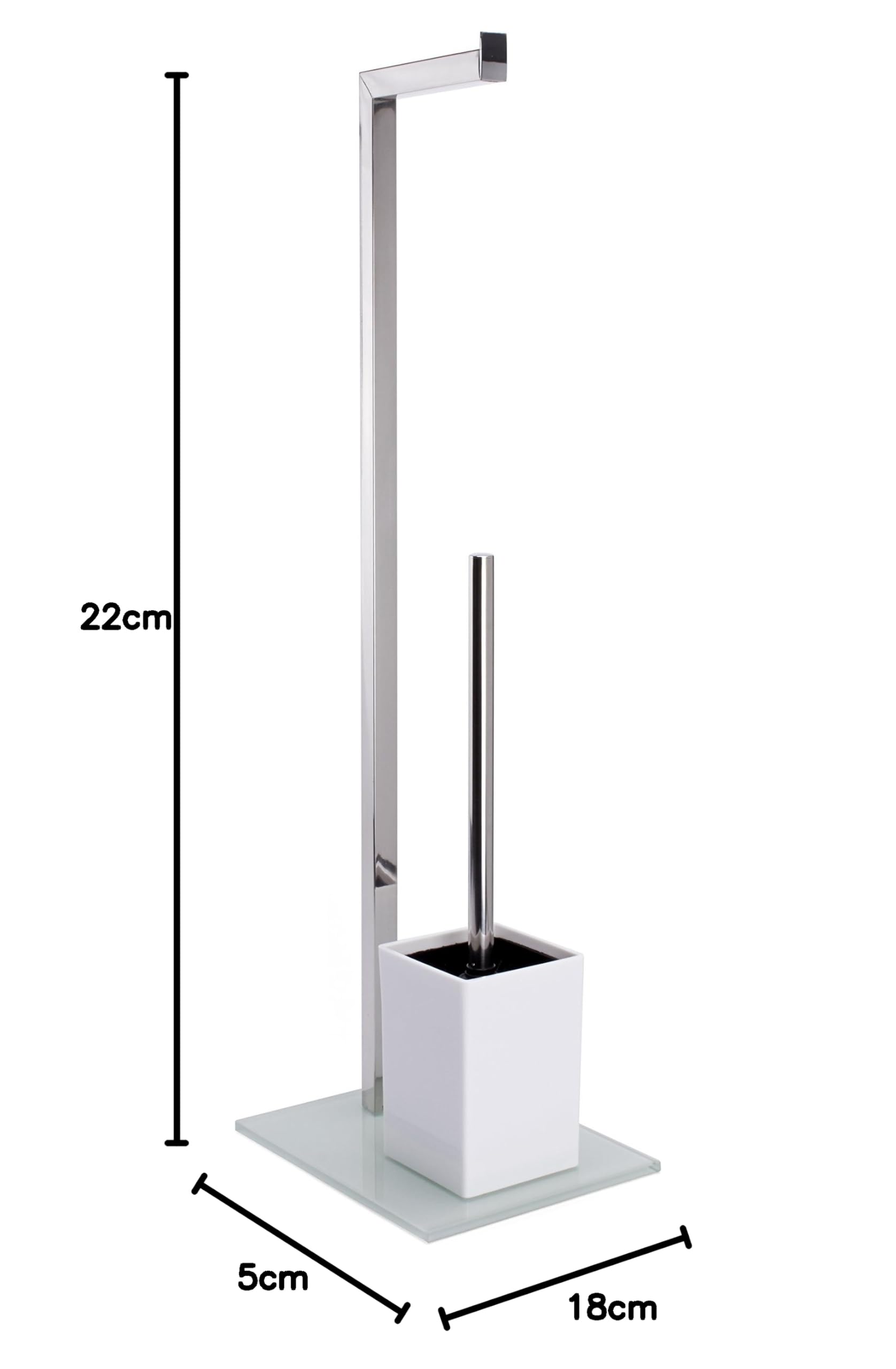 MSV Combinato WC 2 In 1 - Porta Carta Igienica E Scopino In Acciaio Inox E Bambù - Foto 12