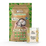Eritritol puro zero calorías 100% natural 🌿 que se encuentra en la fruta y los alimentos. 130 gramos de eritritol proporcionan el poder edulcorante de 100 gramos de azúcar.