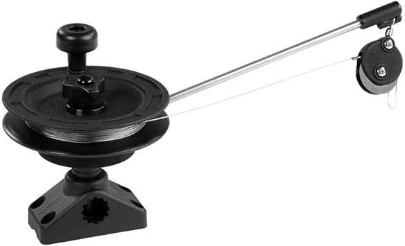Scotty #1073DP Laketroller Manual Downrigger, Post Mount, Display Packed BLACK, Small