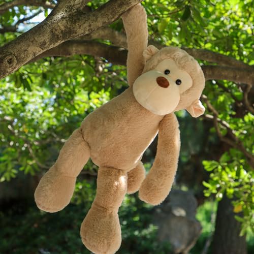 Peluche singe douce Apricot Lamb doudou brun clair 20 cm