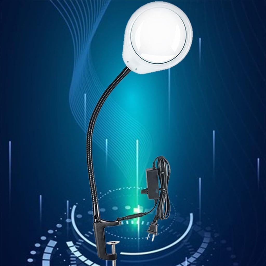 Desktop Magnifying Glass with LED Light for Elderly Reading, Maintenance and Identification Magnifying Glass