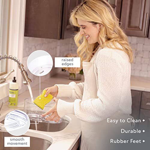 Image of Oizeir Lazy Susan Turntable (24-Pack) - Clear Acrylic, Rotates 360 Degrees, Easily Organize Your Fridge, Cabinet or Counter - Carousel Storage for Food, Spices, Cosmetics