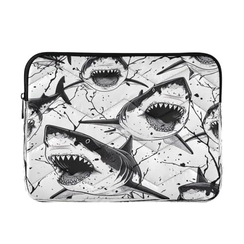 Funda para Portátil 13-14 Pulgadas Impermeable con Diseño Tiburón
