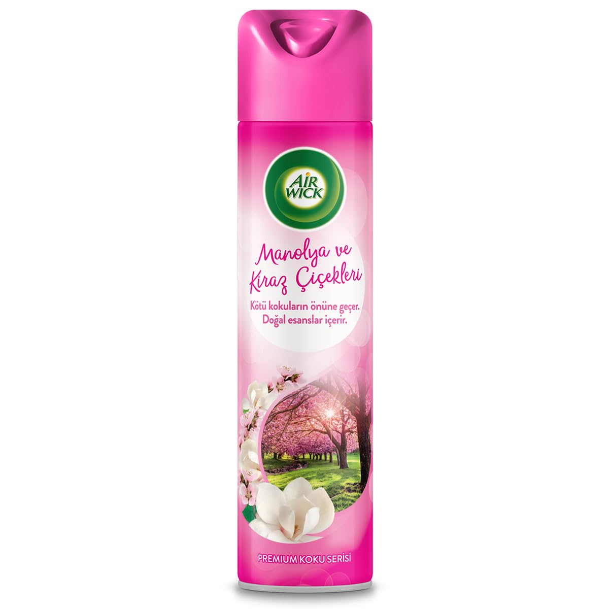 Air Wick Aerosol Premium Koku Serisi Manolya & Kiraz Çiçekleri Sprey Oda Kokusu (1x 300 ml)