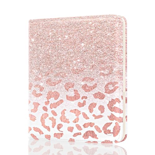 Image of Rouidr Womens Wallet, RFID Small Slim Wallet for Women, Cute Bifold Leather Pocket Credit Card Holder Ladies Mini Purse with Zipper Coin Pocket & ID Window, Pink Leopard