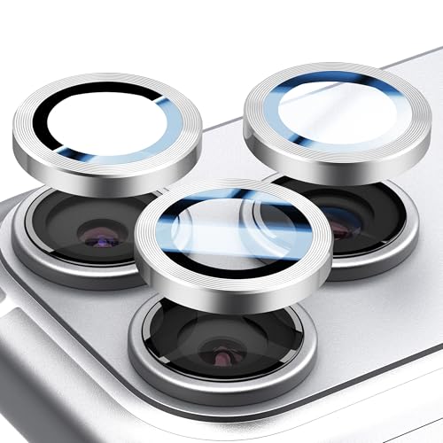 AIDOWU Aluminum Alloy Camera Lens Protector for iPhone 17 Pro/17 Pro Max, 2 Pack 9H Tempered Glass Lens Cover, AR Anti-Reflection, Case Friendly, No Flash Glare, Lossless Pixel Camera Screen Protector by AIDOWU - Used condition - US$7.72