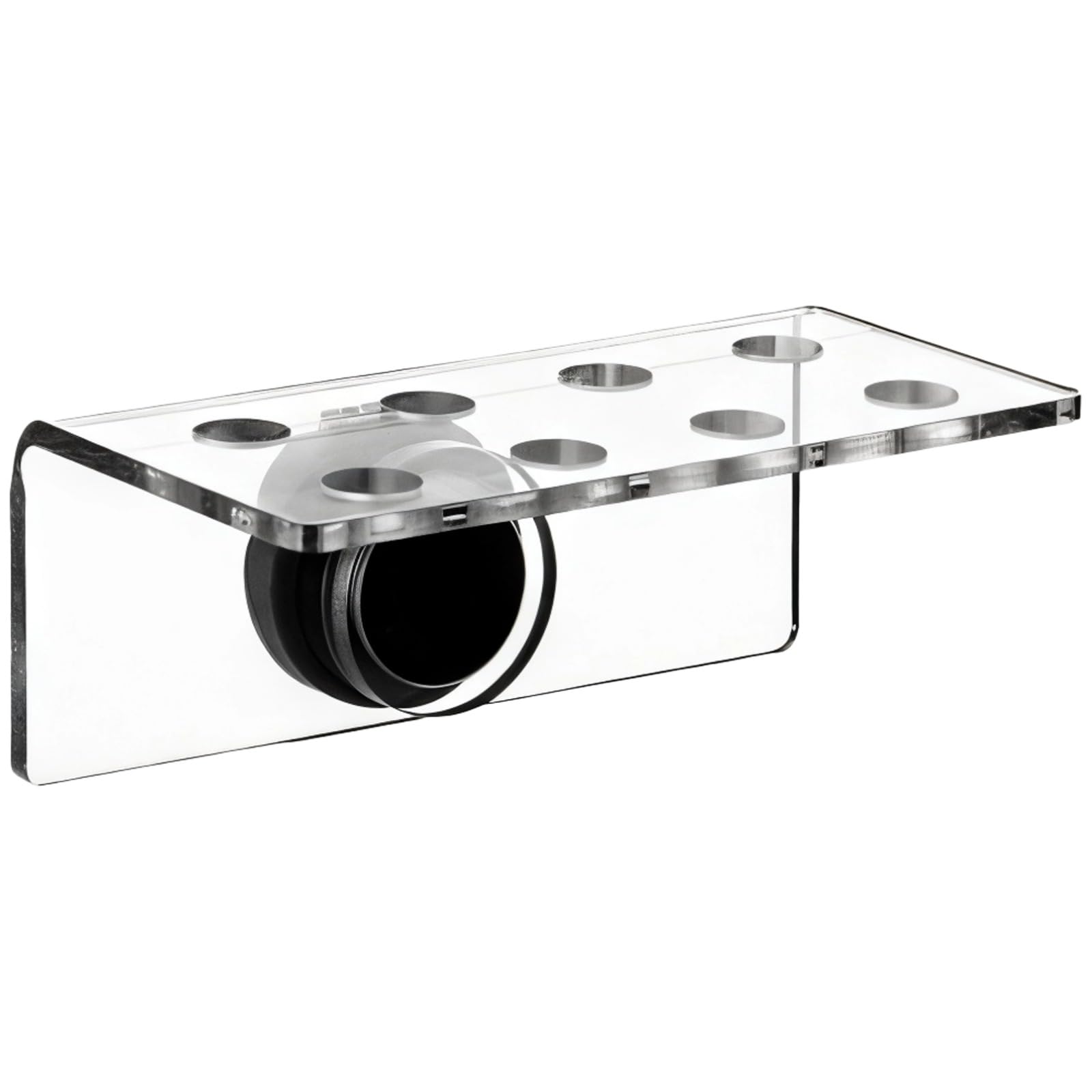 Soporte acrílico para fragmentos de coral SPS Coral, CRB-M-08 con 8 agujeros, aberturas de 13 mm para coral roto, instalación adhesiva, soporte de exhibición de pecera y acuario