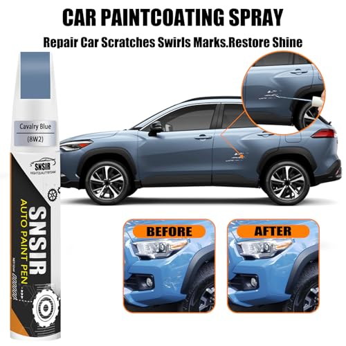 Image of Car Touch up Paint(8W2 Cavalry Blue) Compatible with Toyota, Car Paint Pen Scratch Repair Two-In-One Touch Up Paint, Premium Car Scratch Remover for Deep Scratches
