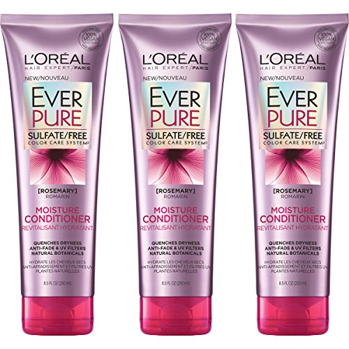 L'Oreal Paris Hair Care Ever Pure Sulfate Free Moisture Conditioner, 3 Count