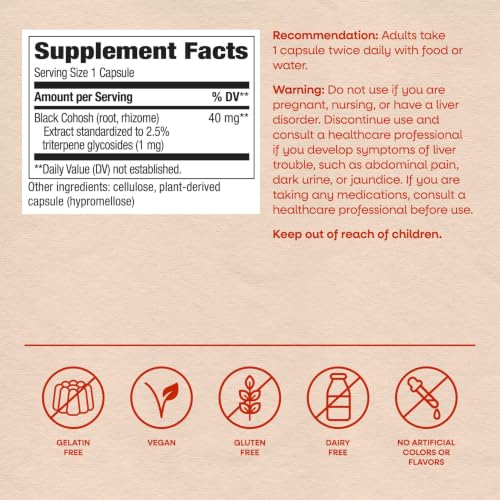 Nature's Way Black Cohosh, Menopause Support Supplement for Women*, 120 ct - image 6