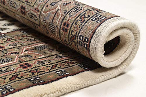 THEKO | Klassischer Orientteppich aus 100% Schurwolle - Chandi Mir | handgeknüpft | Rugmarksiegel | Beige | 60x90 cm – Bild 8