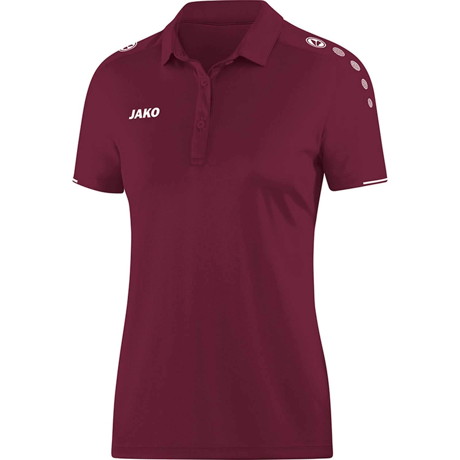 JAKO Women's Classico Polo, Maroon, 38