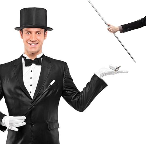 Bastón de bolsillo, trucos de magia de escenario de metal, varita de caña estirable, extensible, retráctil, plegable, portátil, accesorios de artes