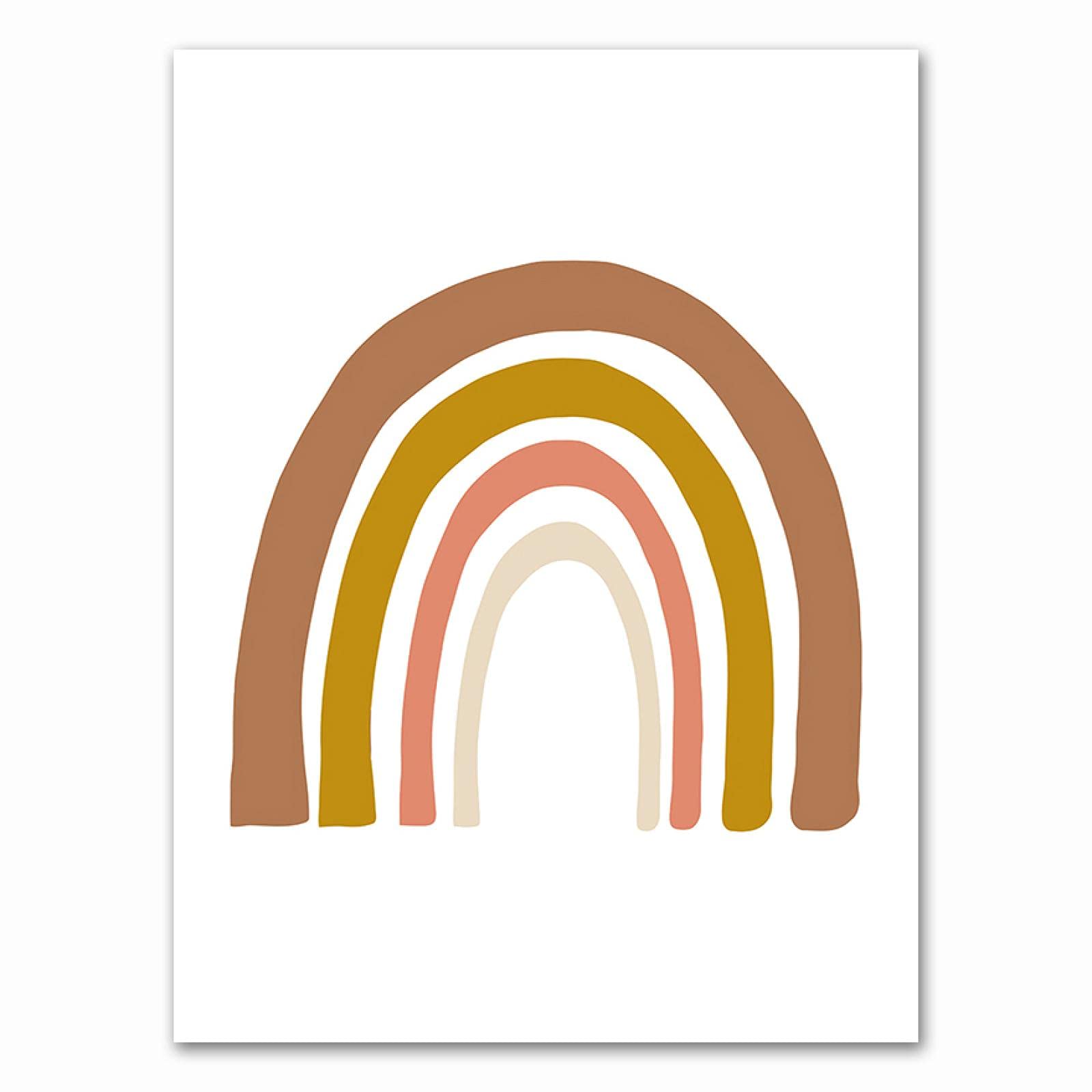ERJIE Abstrakte Regenbogen Kinderzimmer Zitate Kinder Leinwand Kunstdrucke Minimalistische Wandbild Gemälde Nordic Kid Baby Room Decor 40x50cmx3pcs Innenrahmen