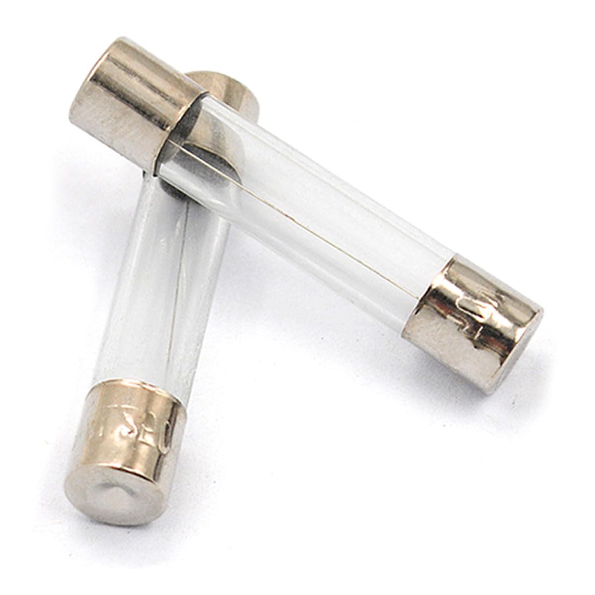 Kit de 10 fusibles de cristal de 5 A, 10 A, 15 A, 25 A, 30 A, fusibles de acción rápida para coche, moto, caravana, camión, barco, diámetro 6 mm (2 paquetes de 20 unidades)