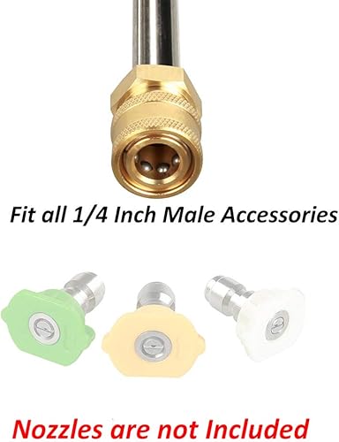 Miniatura 4 de Accesorio limpiador de canalones para lavadora a presión, limpieza de canaletas a presión, 4000 PSI, 13 pulgadas, conexión rápida de 14