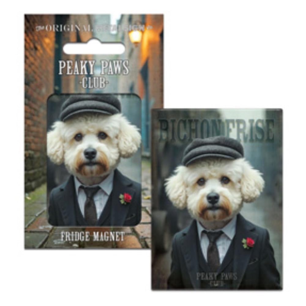 Fridge Magnet (65 x 90 mm) - Peaky Paws Club - Bichon Frise
