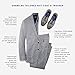 Cole Haan Men's Slim Fit Suit, Light Gray Plaid, 36 Short