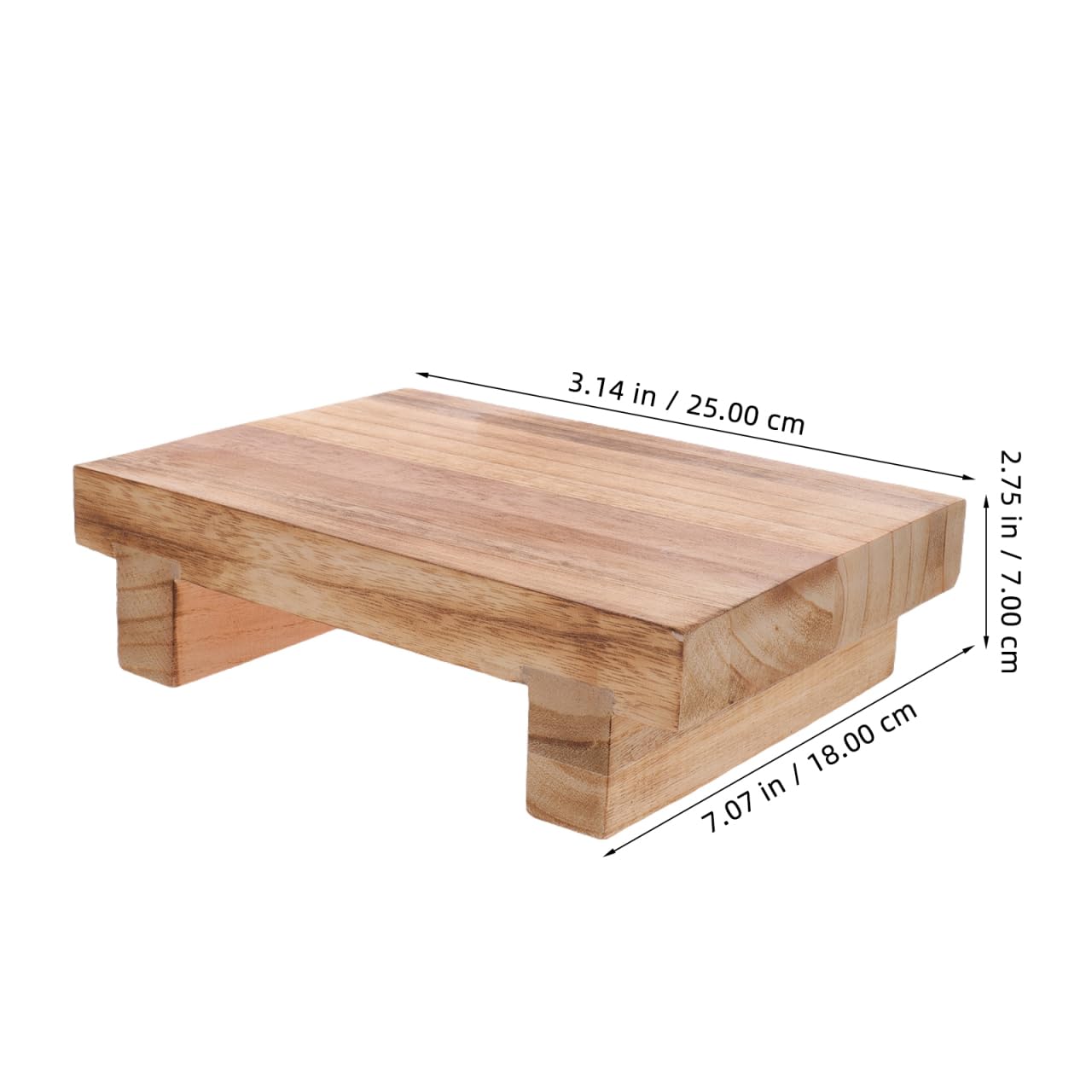 MAGICLULU Elderly Footstool Wood Step Stool Stepping Stool for Adults Bed Foot Rest for Couch Bedside 9.82X7.07X2.75inch