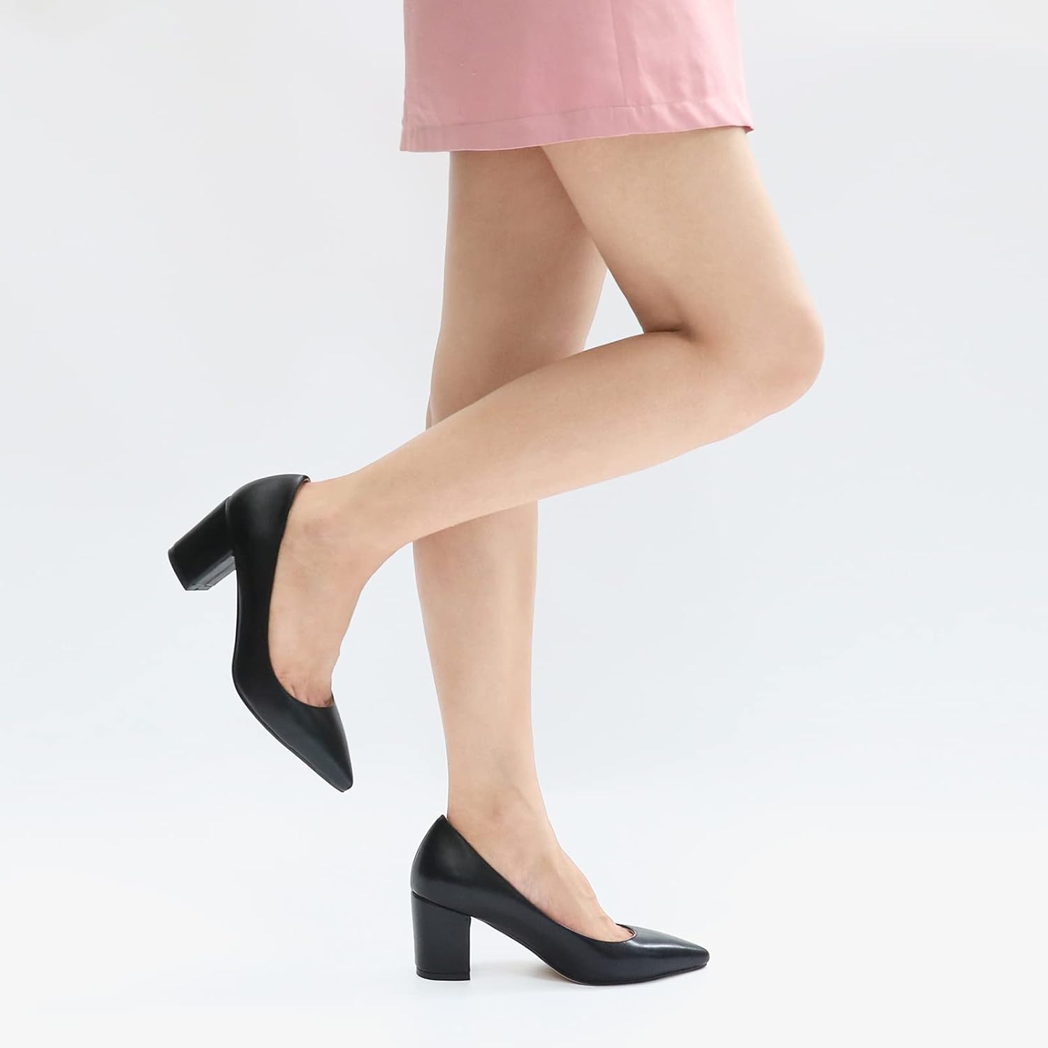 JOY IN LOVE Pumps for Women Chunky Heels Comfortable Block Heel Work Dress Pump Shoes - Image 7