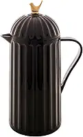 WOLFF Garrafa Térmica de Plástico Bird Preta 1L - Enxoval - Organização - Decoração - Cozinha - Mesa Posta - Utilidades Domésticas - Perfeita Para Café e Chá