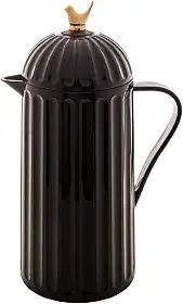 WOLFF Garrafa Térmica de Plástico Bird Preta 1L - Enxoval - Organização - Decoração - Cozinha - Mesa Posta - Utilidades Domésticas - Perfeita Para Café e Chá