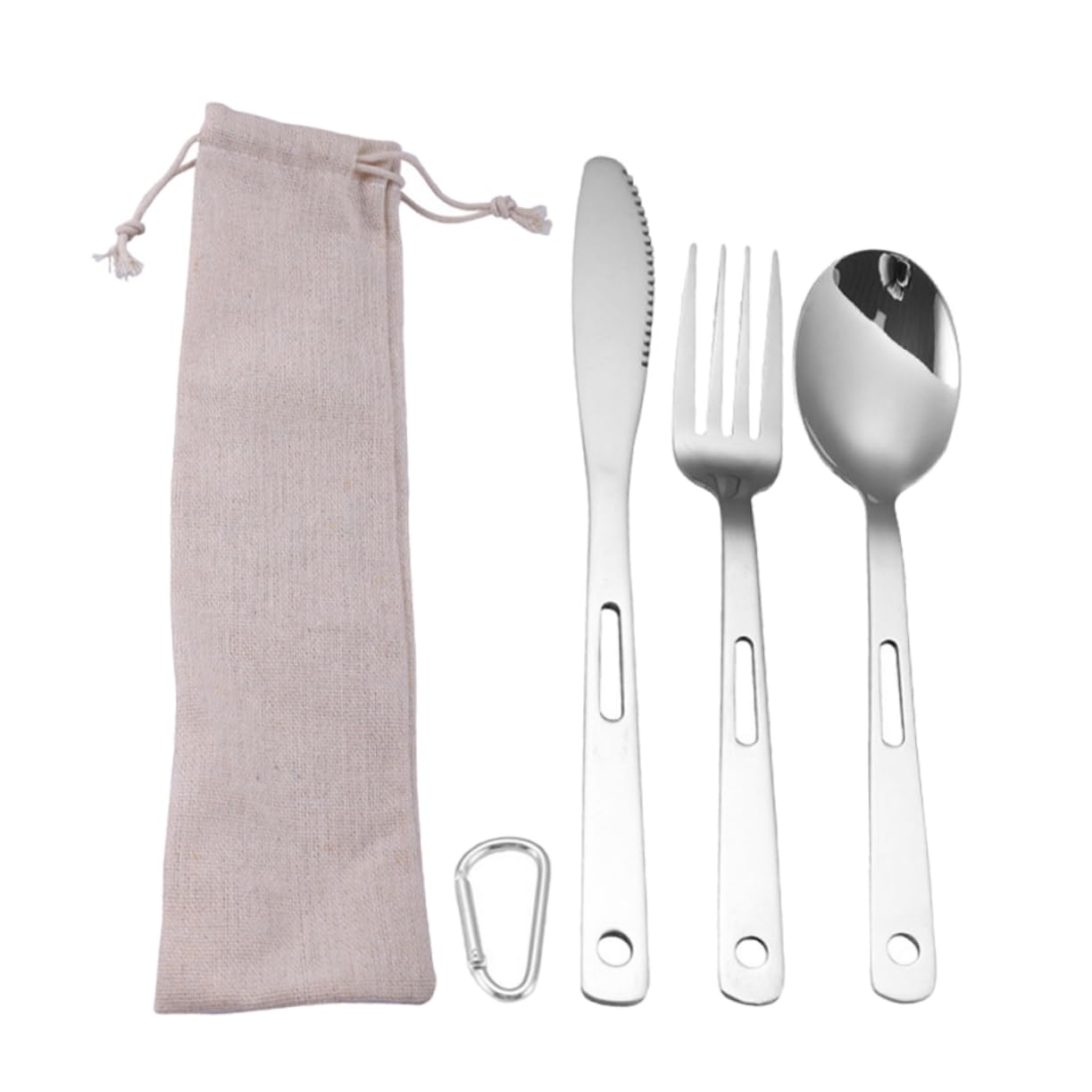 1 set Utensili Inossidabile Compatte per Viaggi e Outdoor Facili Trasportare e Riporre